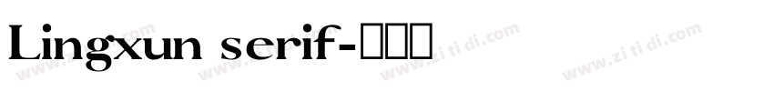 Lingxun serif字体转换